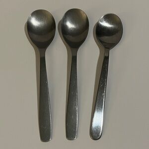 Set of Three Silver Soup‎ Spoons
